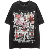 Camiseta con cuello redondo, holgada