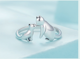 LYRAX: Anillo Gatos Plata 925