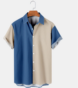 ELIXA: Camisa Casual Versátil de Bloques de Color para Hombre