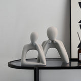 Figura Decorativa de Pareja Abstracta Minimalista Moderna