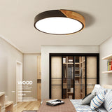 Lámpara de Techo LED Nórdica Moderna con Diseño de Madera
