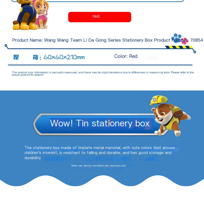 Estuche de lápices multicapa con dibujos de la Patrulla Canina