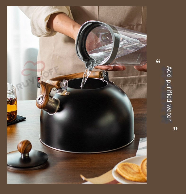 Hervidor de acero inoxidable con silbato 3L 2.5L
