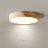Lámpara de Techo LED Nórdica Moderna con Diseño de Madera
