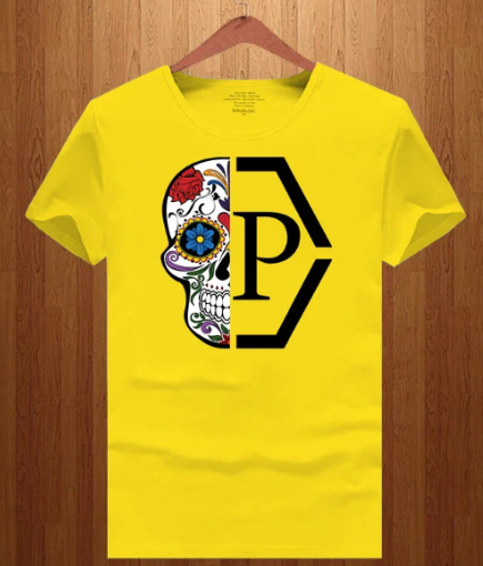 Camiseta holgada de manga corta con cuello redondo y estampado de flores