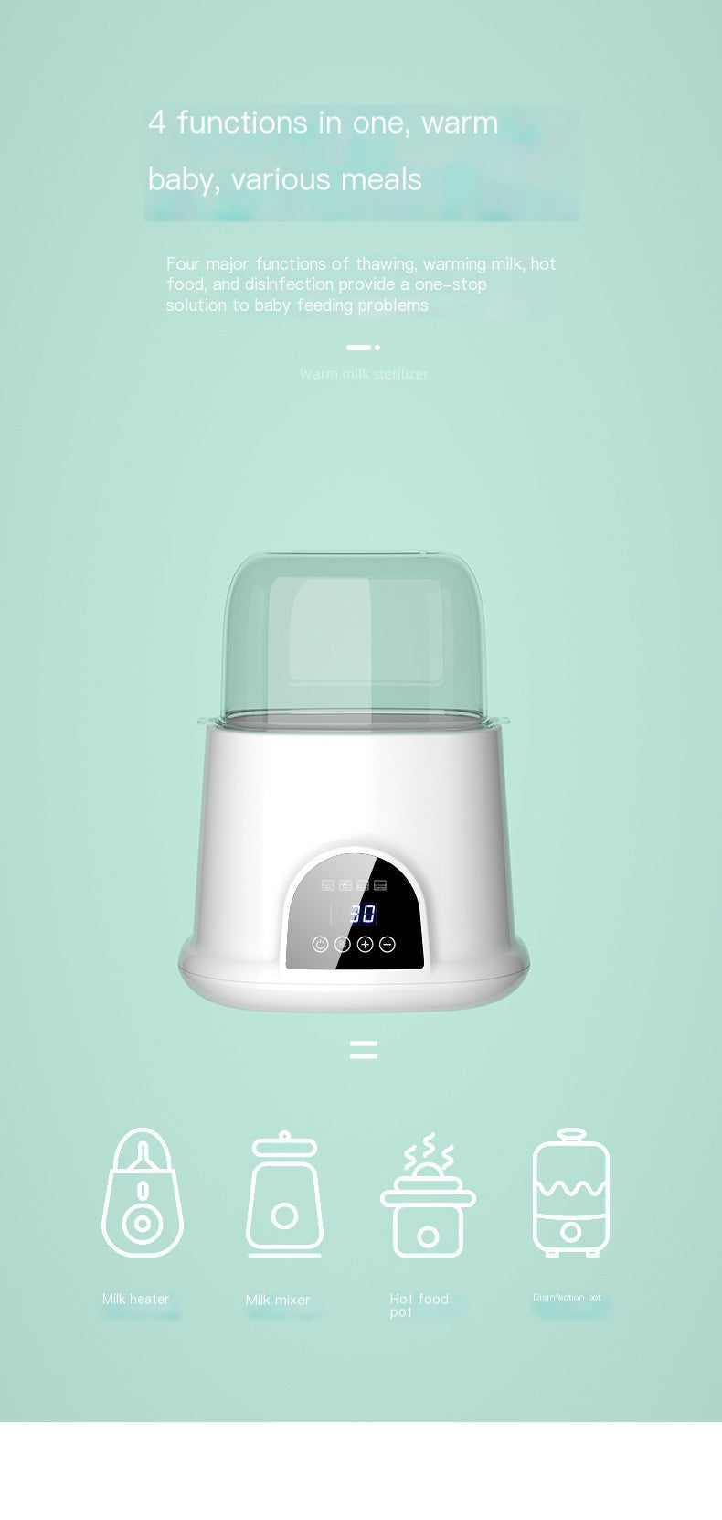 Biberón con termostato automático