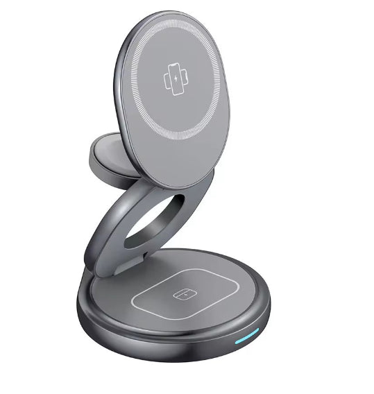 Cargador inalámbrico magnético 3 en 1 plegable de 30W para iPhone, Apple Watch y AirPods