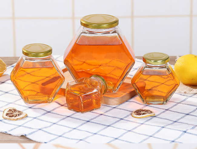 Tarro de Vidrio para Miel con Cuchara