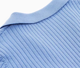 VALESK: Suéter Slim Rib de Cuello Polo