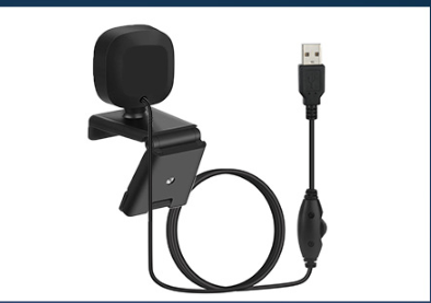 Cámara webcam HD con luz 4K USB