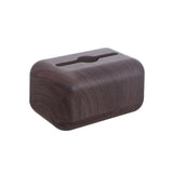 Caja para Pañuelos de Escritorio con Diseño de Grano de Madera de Nogal