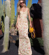 Vestido camisola con abertura y estampado X