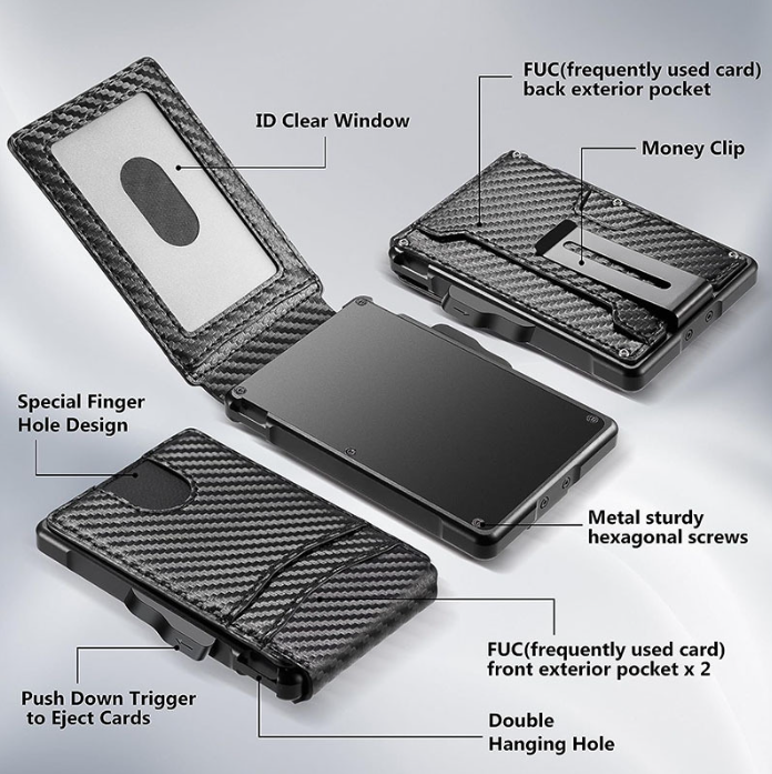 Cartera Porta Tarjetas Slim con Protección RFID – Diseño Minimalista y Seguro