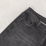 Pantalones vaqueros elásticos ajustados con bordado de motocicleta voladora para mujer