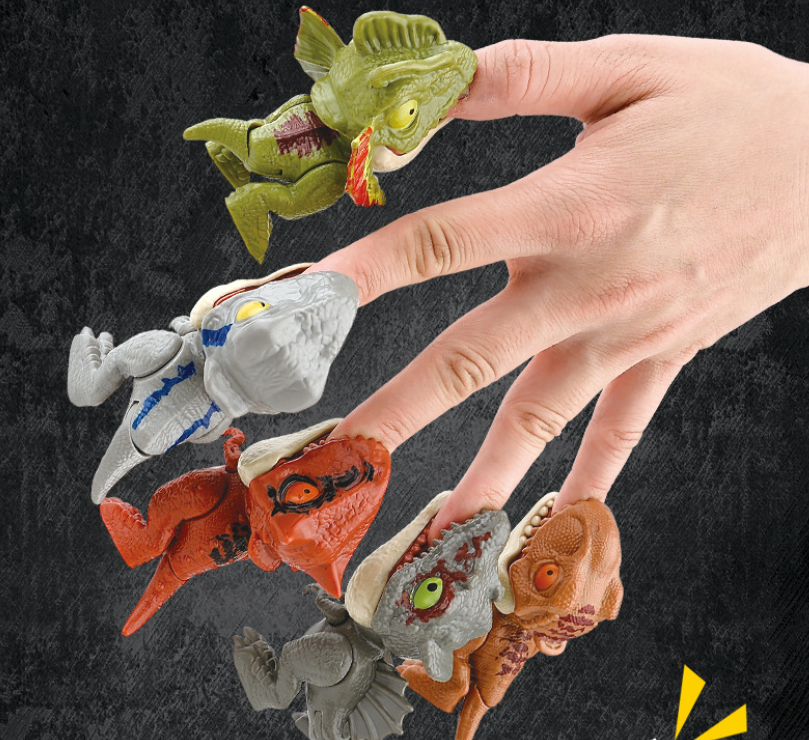 Juguete dinosaurio que muerde dedos