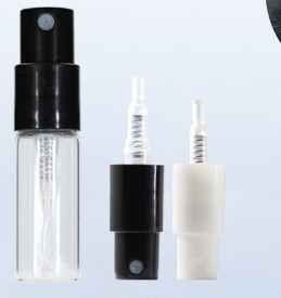 Botella de spray transparente, minibotella de perfume de 2 ml, botella de muestra de prueba de 3 ml, botella de spray portátil de 5 ml con tarjeta.