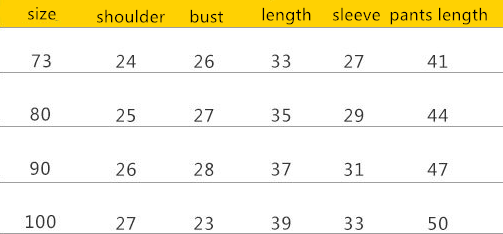 Traje de dos piezas de dibujos animados de niña de otoño