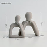 Figura Decorativa de Pareja Abstracta Minimalista Moderna