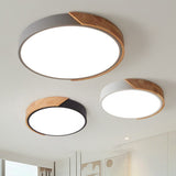 Lámpara de Techo LED Nórdica Moderna con Diseño de Madera