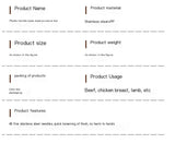 Ablandador de Carne con 48 Cuchillas de Acero Inoxidable