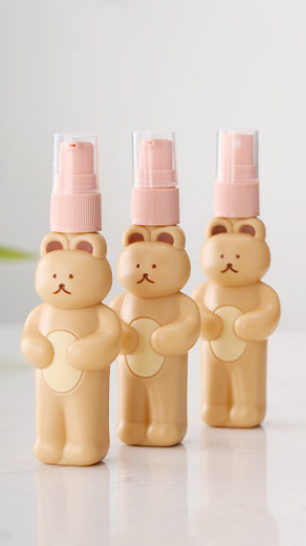 Set 3 Botellas Recargables Spray y Loción Oso