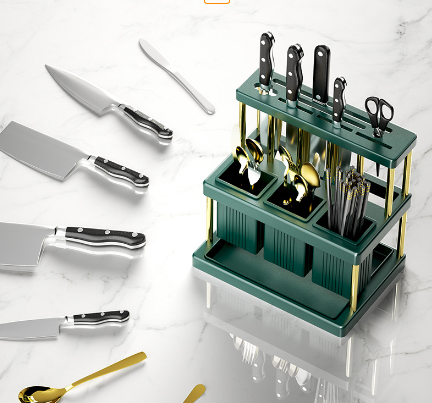 Estante Multifuncional de Lujo para Utensilios de Cocina