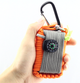 Bolsa de camping, kit de equipo de cuerda con paraguas de escalada, proceso tejido a mano, kit de autoayuda de emergencia para escape, suministros para exteriores