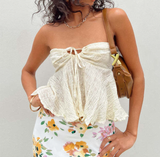 ZENAR: Top Strapless Ruched