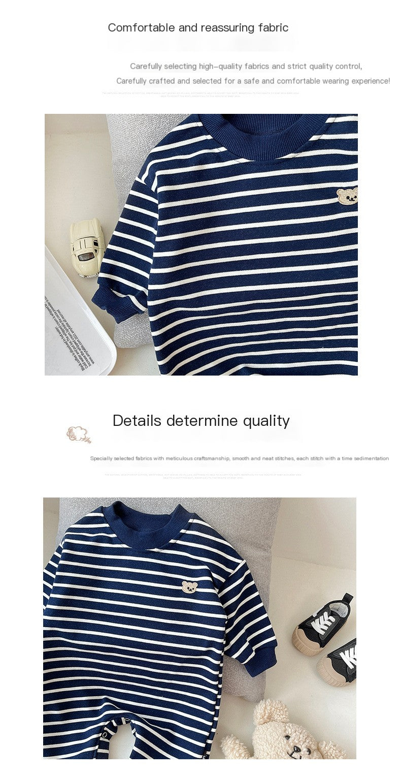 Mono de peluche a rayas