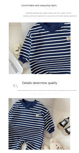 Mono de peluche a rayas