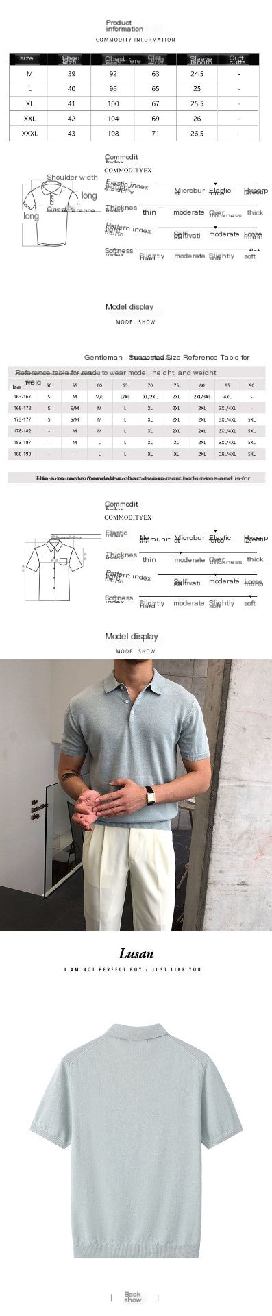 Camisa informal fina de punto de verano, estilo coreano, de manga corta