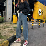 Pantalones de pierna ancha y cintura alta, estilo retro pequeño para mujer