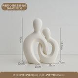 Figura Decorativa de Pareja Abstracta Minimalista Moderna
