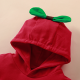 Body de bebé con capucha de fantasía de manzana roja
