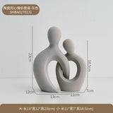 Figura Decorativa de Pareja Abstracta Minimalista Moderna