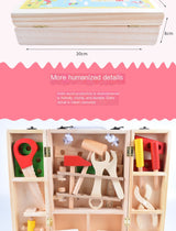 Kit de caja de herramientas de madera para niños