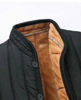 Estrato: Chaqueta informal de algodón abrigada para hombre