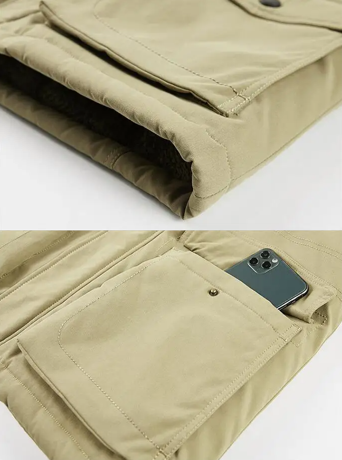 Refugio: Chaqueta de invierno con capucha para hombre