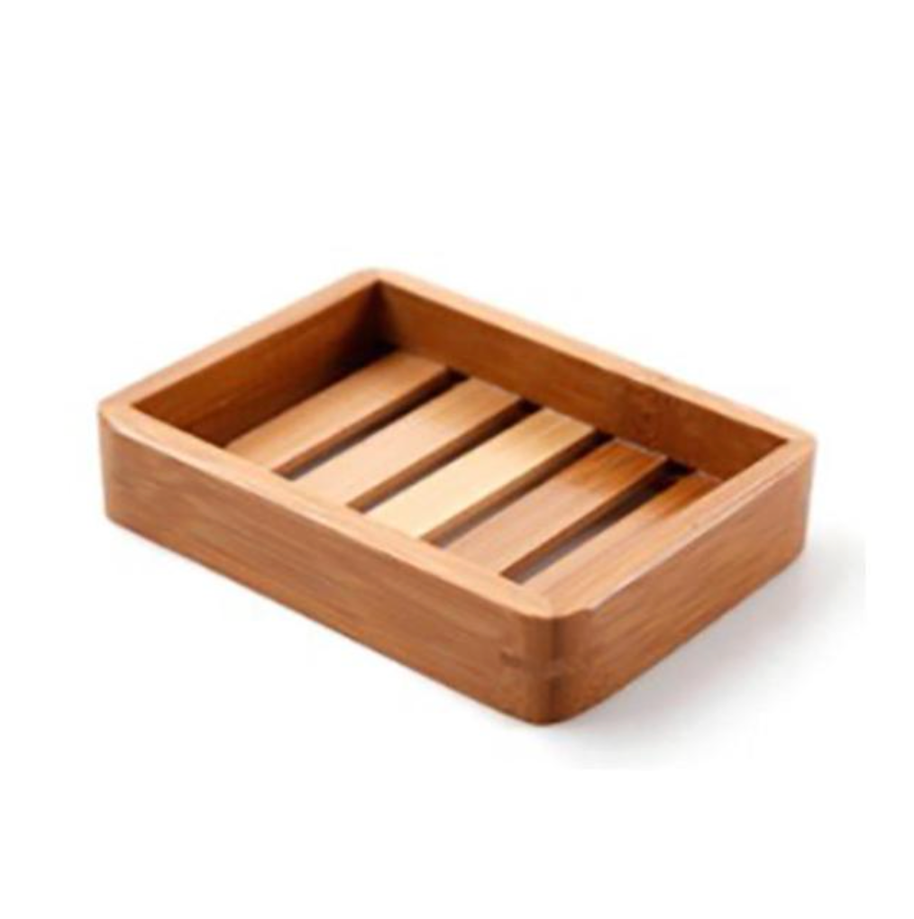 Caja de jabón portátil con drenaje de bambú