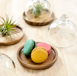 Bandeja para Exhibición de Postres Mini con Base de Vidrio y Madera