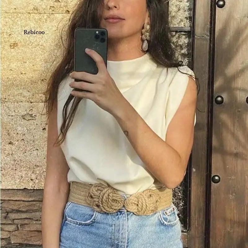 https://ae01.alicdn.com/kf/H1f353ef180254db5b759afbcddcbe725x/Draped-Collar-Womens-Tops-and-Blouses-Elegant-Sleeveless-Solid-Office-Blouse-Ladies-Shirt-Casual-Top-Female.jpg