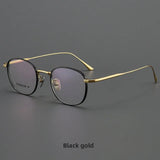 Armazón Retro Redondo de Titanio Puro – Ligeros para Hombre