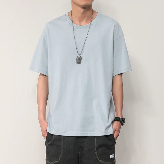 https://ae01.alicdn.com/kf/S6ab59bb1026c4899bbd8ed3d1f6edd57Y/New-short-sleeve-t-shirt-men-s-summer-trend-couple-outfit-solid-color-base-solid-color.jpg_640x640.jpg
