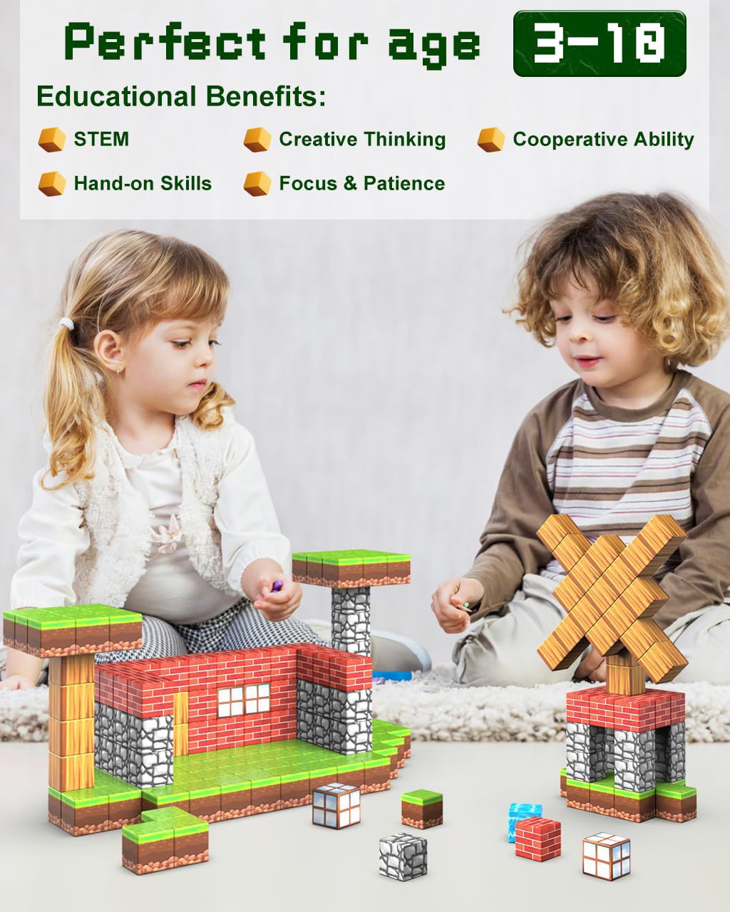 Set Bloques Magnéticos Sensoriales Niños
