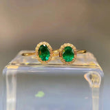 ELARA: Anillo Esmeralda Oval