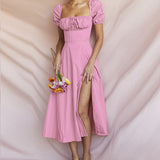 Vestido midi moldeador con bustier y mangas