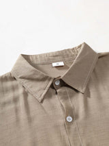 Calma: Camisa de Manga Corta & Cuello de Solapa