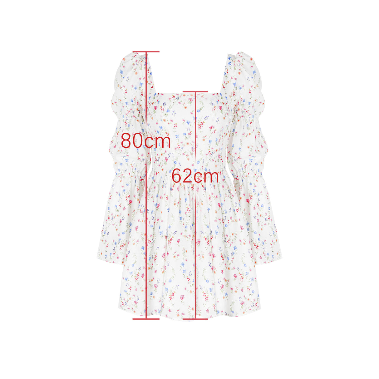 Duna: Vestido con estampado floral y sencillo