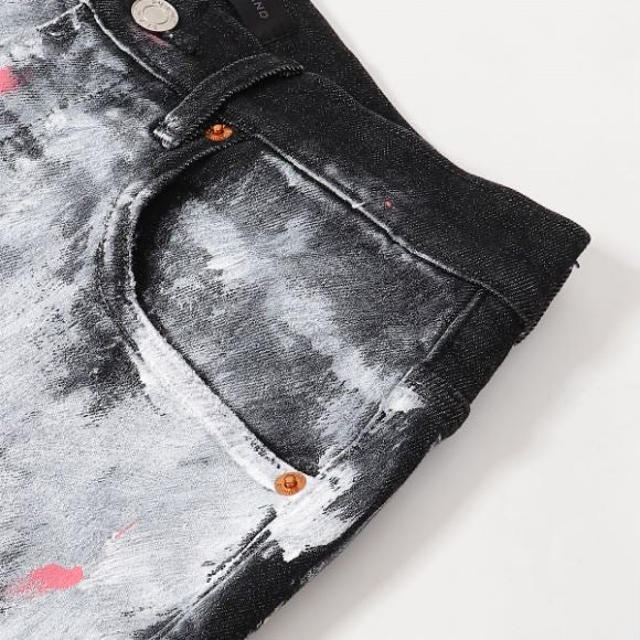 Jeans con estilo de manchas de pintura