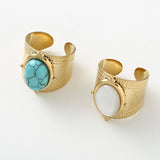 AURA: Anillo Sello de Oro y Piedra Natural